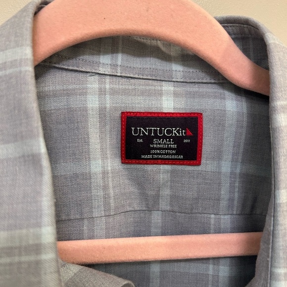 UNTUCKit Romagna Wrinkle Free Shirt Size small blu EUC A0372 - Picture 6 of 9
